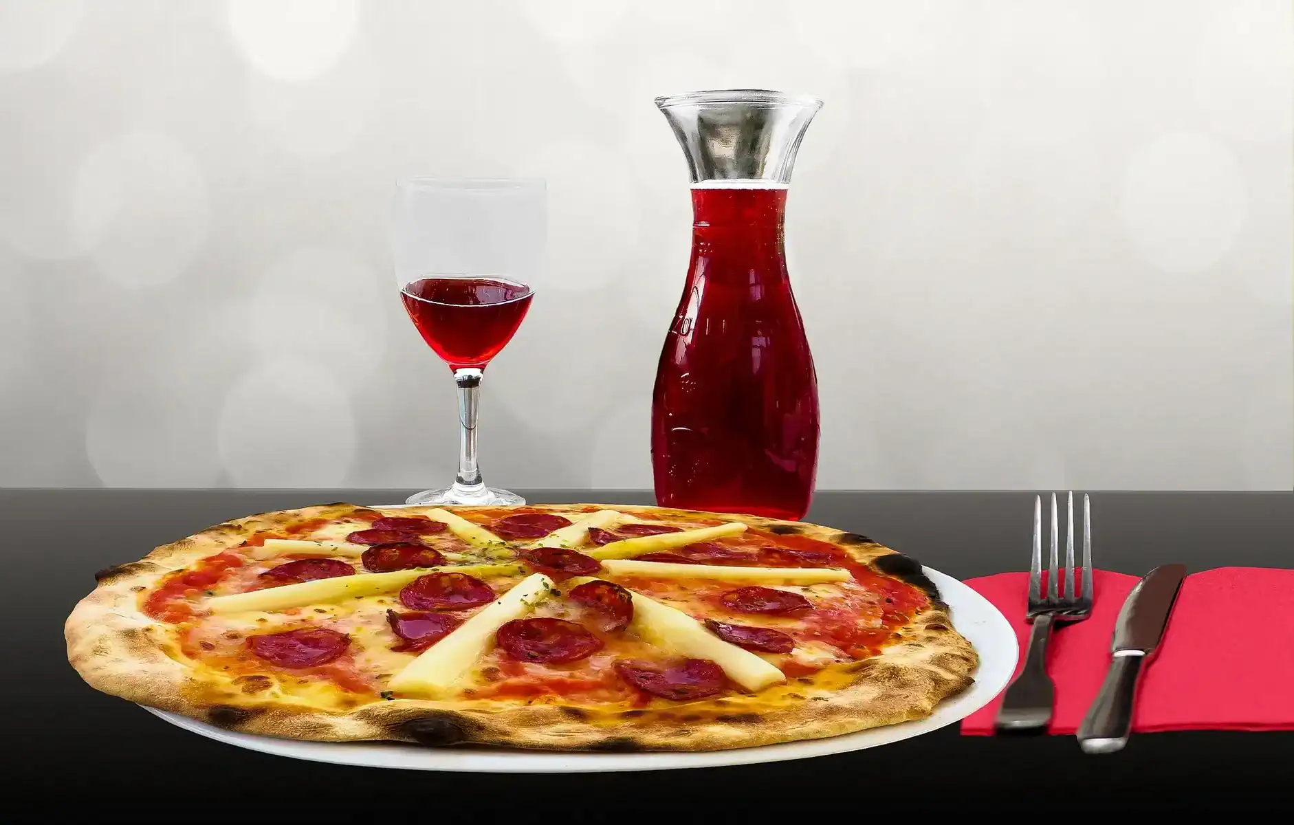 wine with pizza