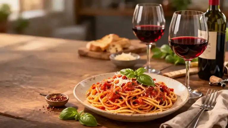 what wine goes with pasta and red sauce